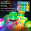 Magic Starry Sky Projection Rainbow Circle, Flash Stacking Circle, Luminous Rainbow Circle, Children's Stall Hot Toy Wholesale
