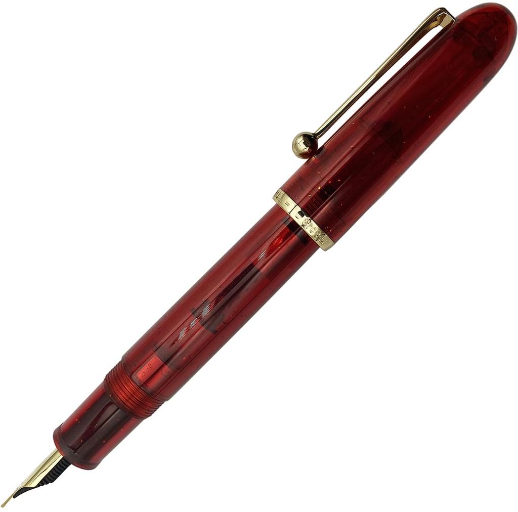 Gullor Acrylic Fountain Heartbeat Transparent Medium Nib Pen, Tip, Red, (0.7mm)