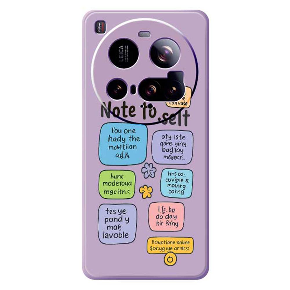 For Xiaomi 15 Ultra Case Colored Sticky Notes Pattern Printing Straight Edge TPU Phone Back Cover