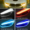 2pcs LED DRL Car Daytime Running Light For Lighting Strip Flexible Turn Signal Lamp Car Accessories Auto Headlight 12V Tools New