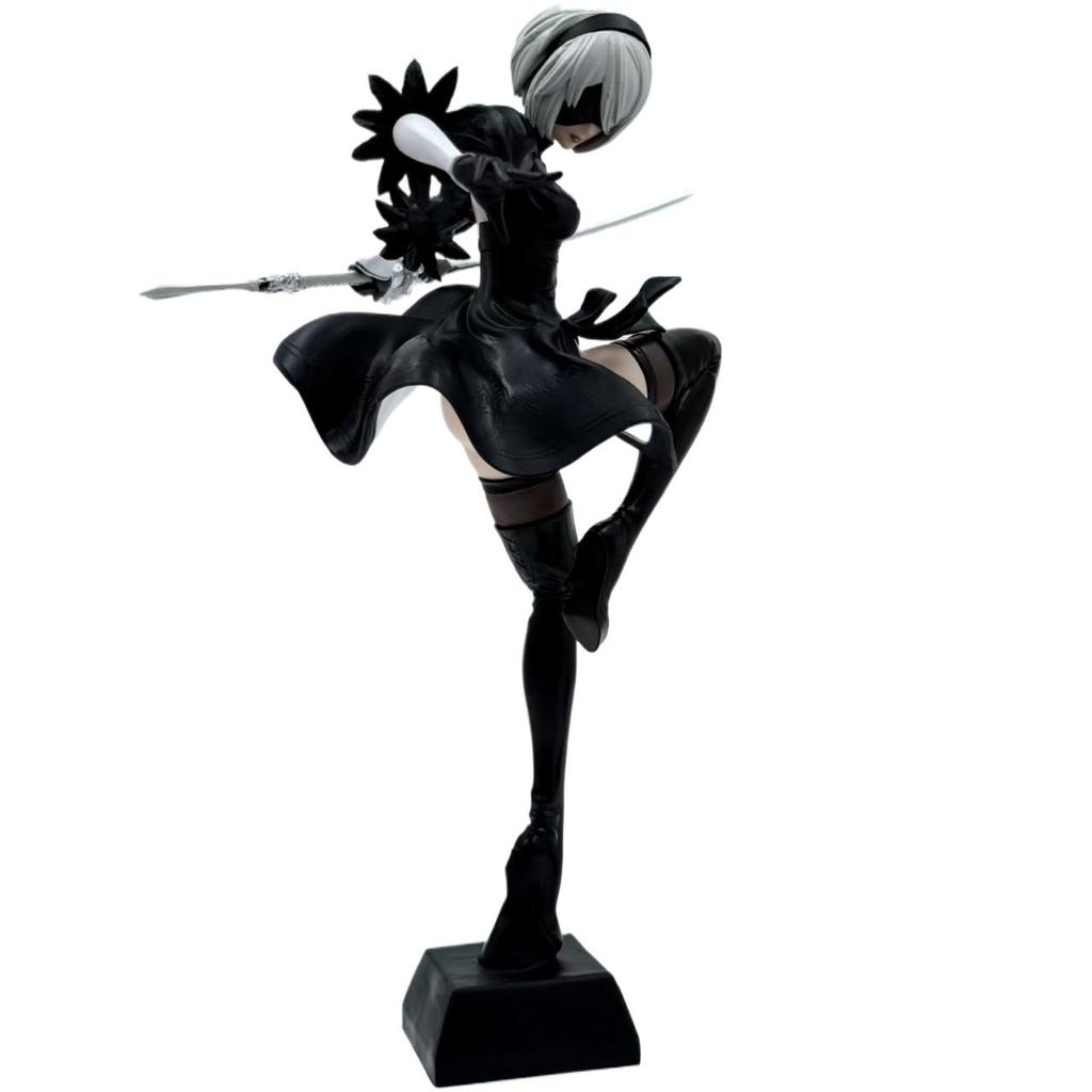 Игровая фигурка 2B стоящая Фигурки действия Фигурка A2yorha Фигурка 9Syorha ПВХ модель Взрослый Орнамент Коллекционная модель Игрушка Подарок