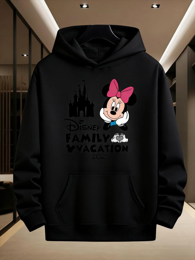 Семейные наряды Disney для родителей и детей Микки Маус и Минни для мальчиков девочек мужчин женщин пар осень и зима разноцветные худи