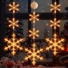 3Pcs LED Christmas Window Lights Silhouette Tree Decoration with Suction Cups Battery Powered Decorative Lights for Glass Wall