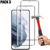 Tempered Glass Screen Protector for Samsung Galaxy S21 Plus - PROSHOP - Pack of 3 - 9H Resistance - Black