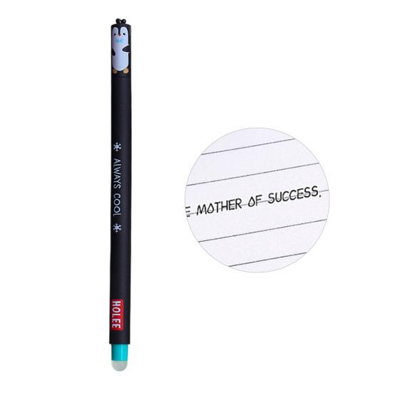 Стирающаяся ручка 0,7 мм с черными чернилами, с мягкой рукояткой, приятной для кожи, с милыми колпачками в виде животных, кнопочный механизм, перезаправляемые ручки, школьные принадлежности