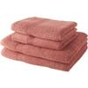Set of 2 Bath Towels 50x100 Cm + 2 Bath Sheets 70x130 Cm Terracotta 100% Cotton