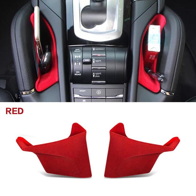 2PCS Car Center Console Seat Crevice Storage Box Bag Interior Decoration Accessories For Porsche Cayenne 958 92A MK2 2011 - 2018
