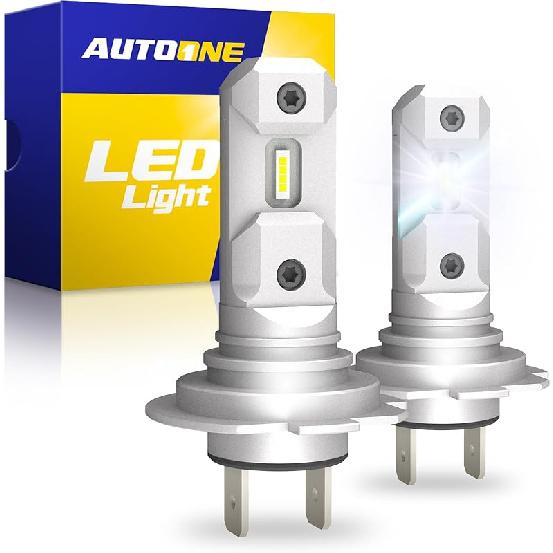 AUTOONE H1 LED Bulb, 800% Brighter, 5 Min Quick Tall, 20 Years Lifespan, No Flicker, 99% Compatibility, Pack Of 2