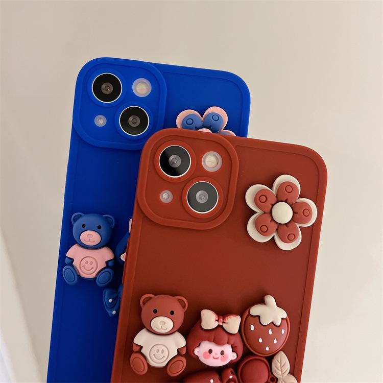 Силиконовый чехол для телефона Cartoon Girl для OPPO Reno6 Pro, A95, A11x и Vivo A9 — защита от падений, полное покрытие.