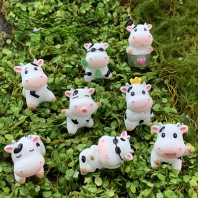 Милая Корова Маленькая Статуэтка Фигурка Поделки Фигурка Украшение Миниатюры Декор Комнаты Домашние Украшения