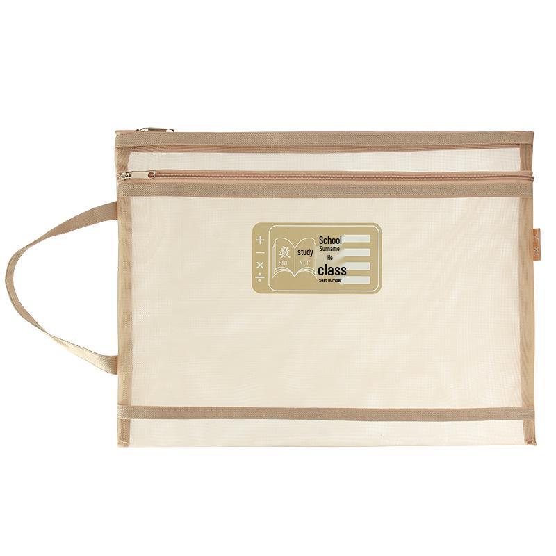 Двухслойная папка для файлов формата А4 и пенал в стиле Моранди для студентов и беременных женщин