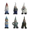 Новый дизайн смола гном эльф доктор медсестра дерево моряк пилот фигурка