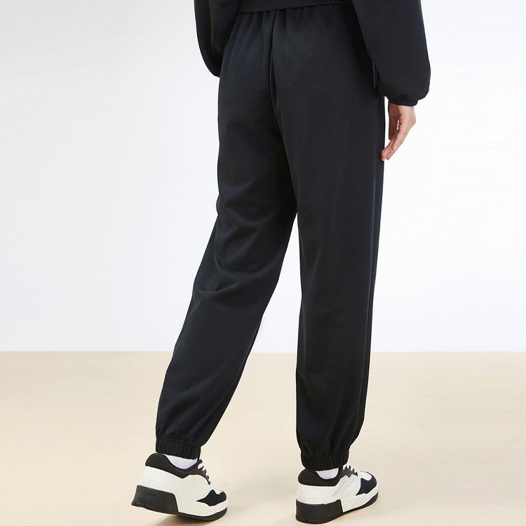 Anta Эластичные трикотажные спортивные брюки с динамическим принтом букв, мужские базовые, черные 162338329-1