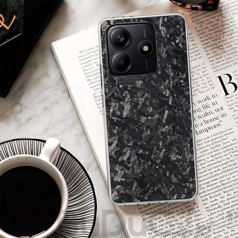 Чехол с узором из кованого карбона для телефона Xiaomi Redmi Note 14 13 12S 12 11 Pro Plus 11S 10S 10 11E 11T + 9S 9 Печать Coque