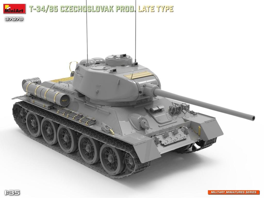 MiniArt Scale Czechoslovakian Late Model Plastic Model Kit MA37078 1/35 T-34-85 (Tank)