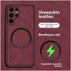 Sheepskin Leather Shockproof Case for Samsung S26 Ultra S26+Plus Magnetic Wireless Charging Phone Back Cover for Galaxy S26Edge