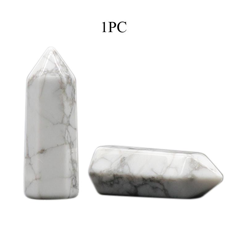 1 шт. Рейки Энергия Исцеления Кристалл Точка Орнамент Украшение, Натуральный Камень Резная Шестиугольная Призма Драгоценный Камень Домашний Декор Ювелирные Изделия Мелкая Мебель Ремесло