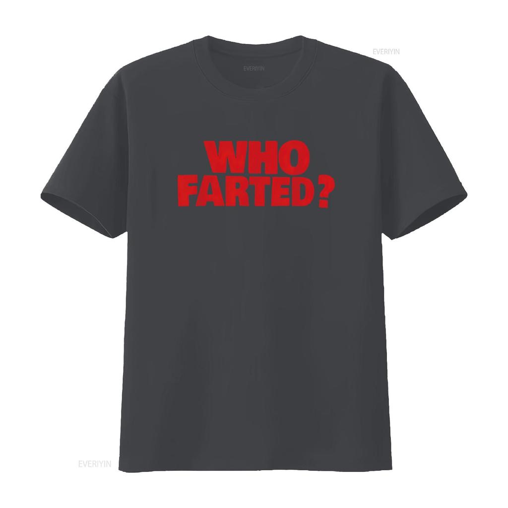 Футболка WHO FARTED винтажная стираная мягкая стильная дышащая эластичная мужская немного удобная повседневная уличная с принтом унисекс