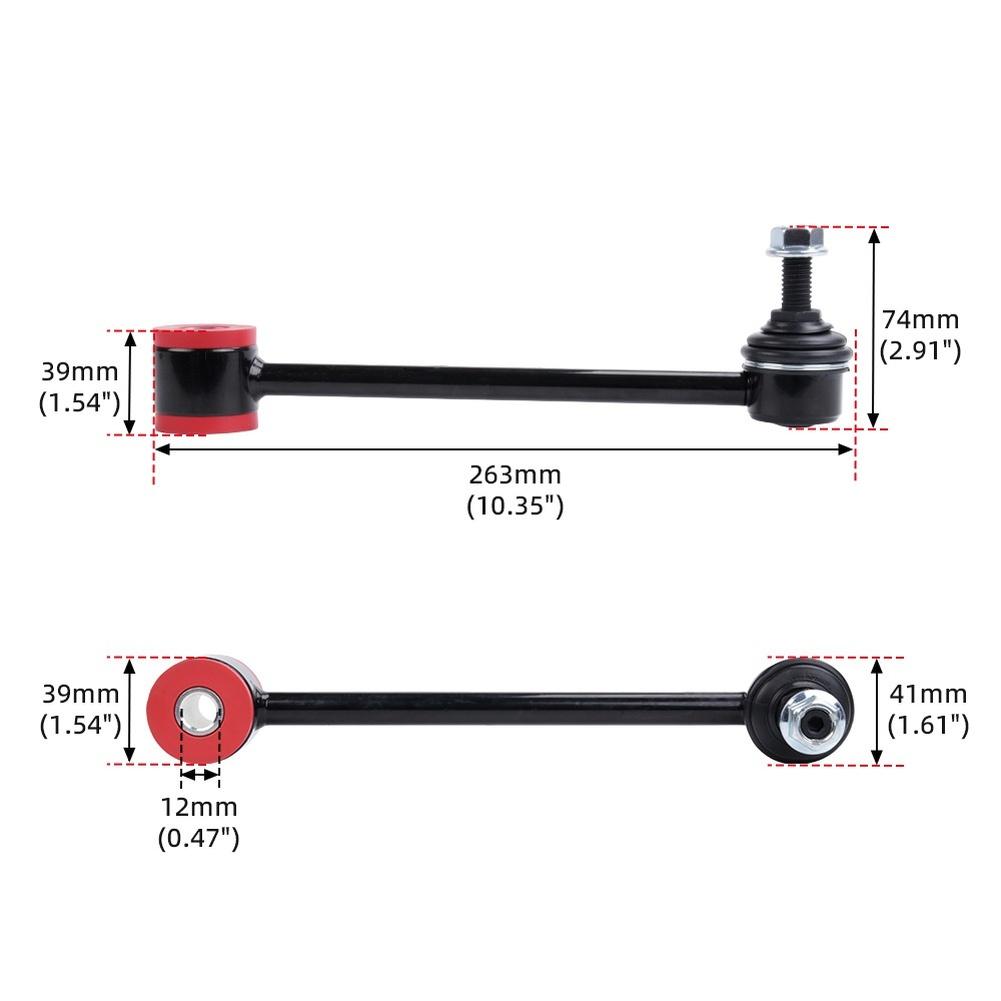 Red Rear Sway Bar Links for Jeep For Wrangler JK 2007-2018 TJ 1996-2006 XL 1500 2000-2014 K6700 26.3x3.9x7.4cm