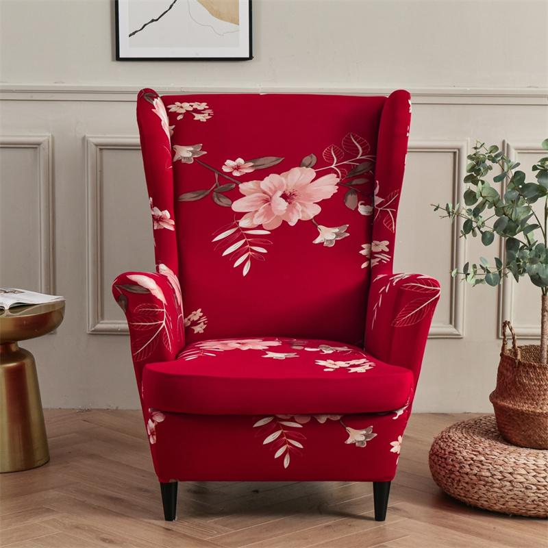 Эластичный чехол на стул из спандекса с цветочным принтом, эластичный чехол на кресло, съемный чехол для одного дивана с чехлами на подушки сиденья