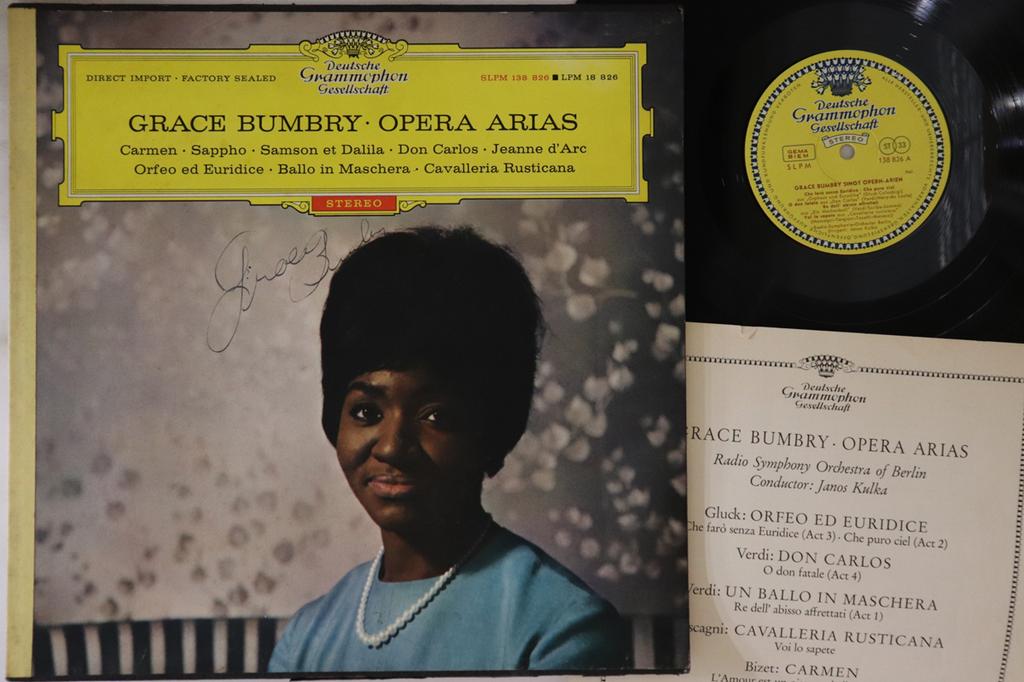 LP Запись ГРЕЙС БАМБРИ РАДИОСИМФОНИЧЕСКИЙ ОРКЕСТР Оперные арии SLPM138826 DEUTSCHE GRAMM 1962 США Классика Б/У