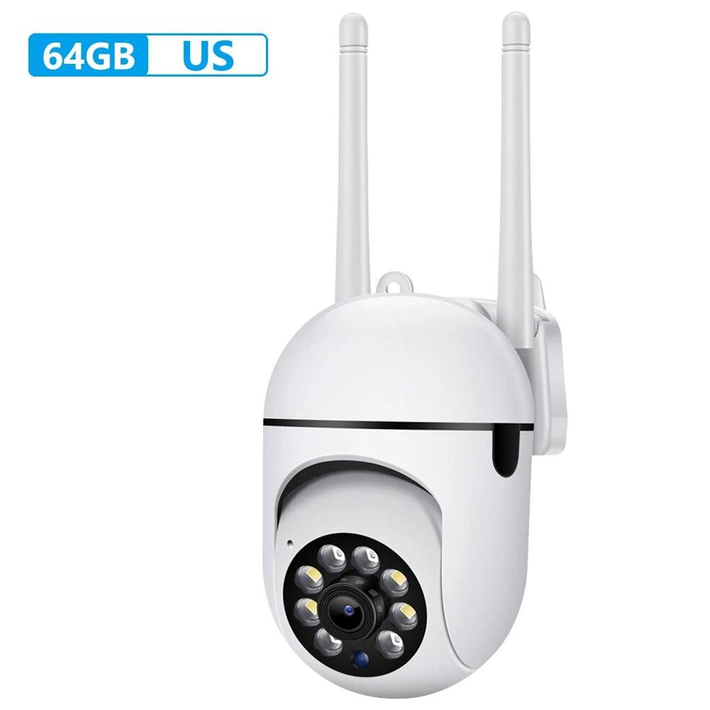 Smart Security Camera 1080P Wifi Remote Monitoring Camera Panoramic PTZ Rotation Surveillance Motion Detection Night Vision & Two-Way Voice Call