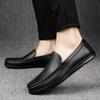 Fashion Genuine Leather Shoes Men 2022 Newest British Casual Shoes Men'S Soft Sole Wear-Resistant Business Men'S Loafers Breathable