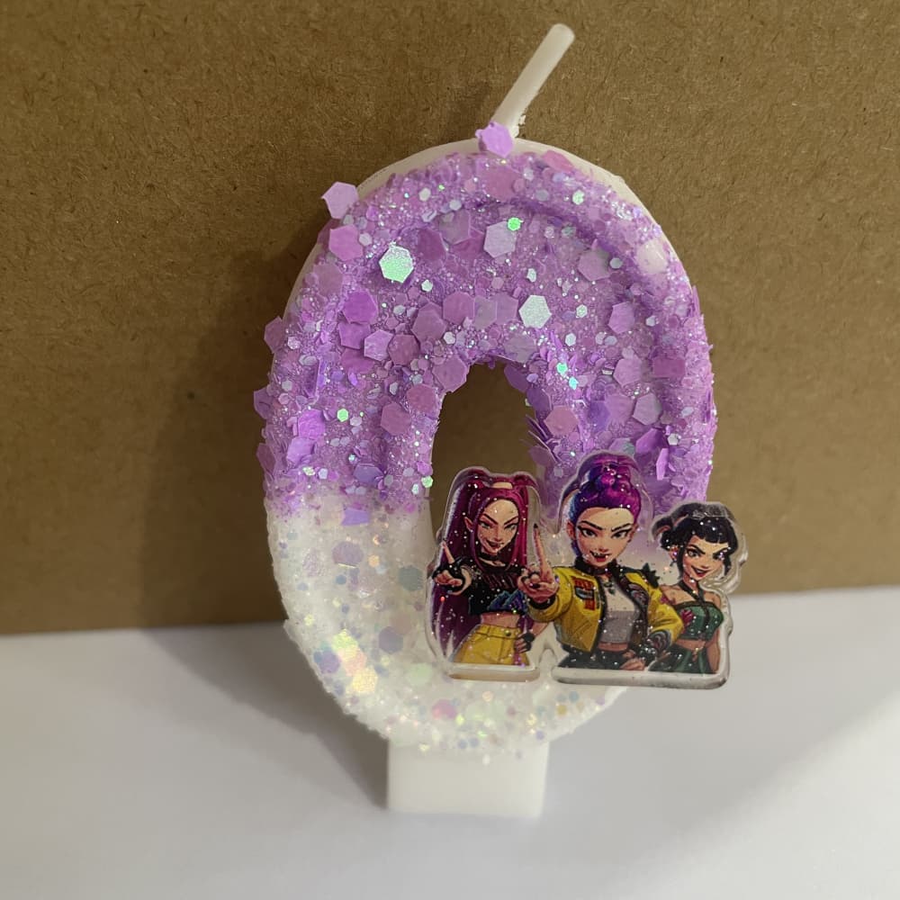 K-pop Свеча с темой Истребителей демонов 3D Цифра 0-9 Украшение для детского торта на день рождения Вечеринка в стиле аниме Аксессуары Подарки