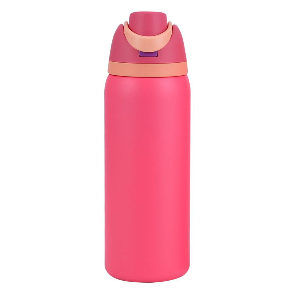 New Thermos Cup 24oz 32oz Insulated Cup Stainless Steel Space Kettle Water Bottle with Straw Vacuum Flasks for Car Outdoor Sport