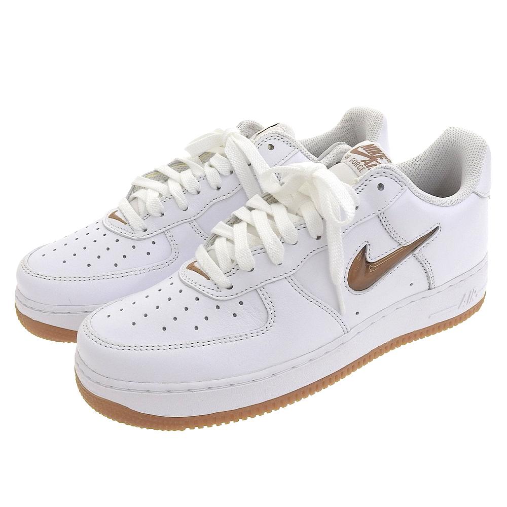 NIKE Men's Air Force 1 Low Color of the Month Bronze Jewel Shoes, White and Brown, 10.6" (FN5924-103) shoes 9(US) White / brownUsed
