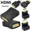 1PC 1080P Mini Micro 270° Angle Converter HDMI Male To Female Straight-through Adapter Cable Female HDMI-compatible Adapter