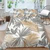 Family Bedding Single Double Bed Full Size Plant Printing Series Bedding Leaf Pattern Pillowcase and Quilt Cover Washable Home Decoration