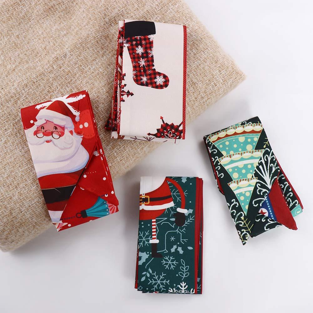 Long Scarf New Year's Headwear Long Silk Scarf Female Printed Scarf Hair Ribbon Christmas Hair Band