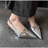 Fashion Pointed Toe Buckle Strap Ladies Sandals Solid Shallow Fashion Sexy Party Slingbacks 2025 Summer High Heeled Shoes Woman Pumps