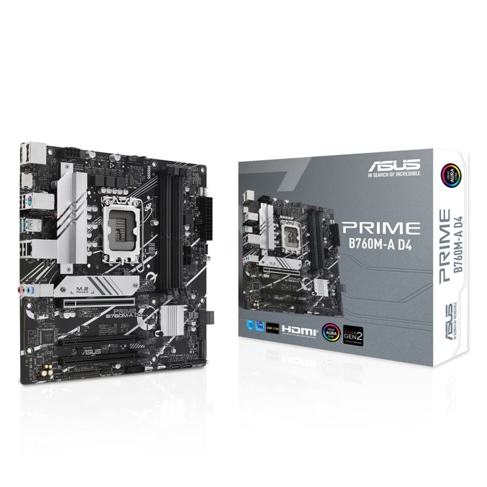 ASUS PRIME D4 Intel Generation CPU Compatible LGA1700 B760 DDR4 mATX Authorized Distributor Product B760M-A 14th/13th/12th Motherboard/domestic