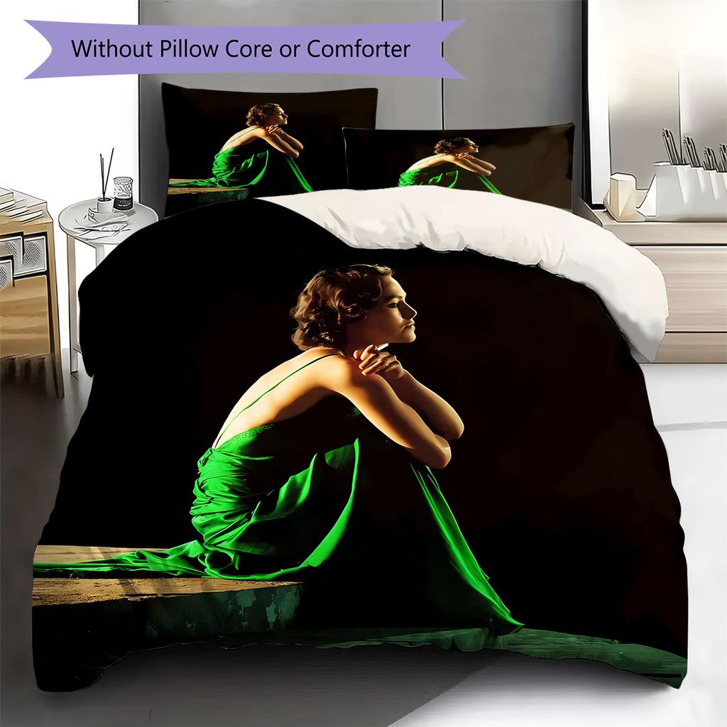 atonement Pattern Bedding Quilt Set Quilt Cover Pillowcase Home Decoration Birthday Gift (1 * duvet cover + 2 * pillowcase, without core)