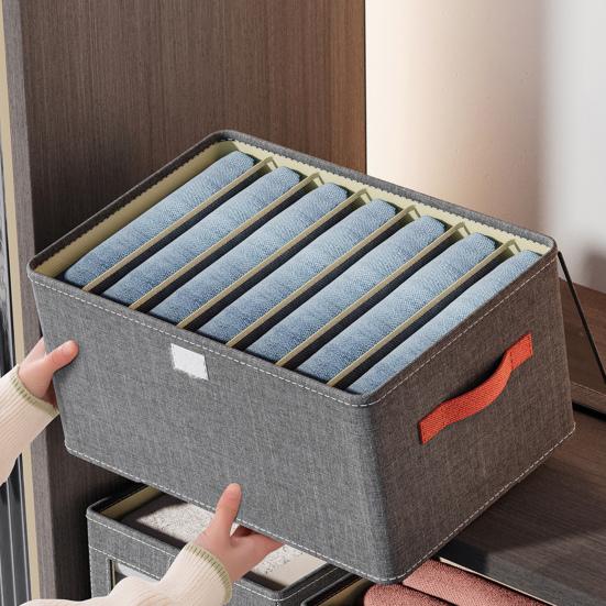 Ящик для одежды с крышкой, водонепроницаемый, влагостойкий, складной шкаф для спальни, 6/7/9 ячеек, ящик для хранения брюк, для ежедневного использования