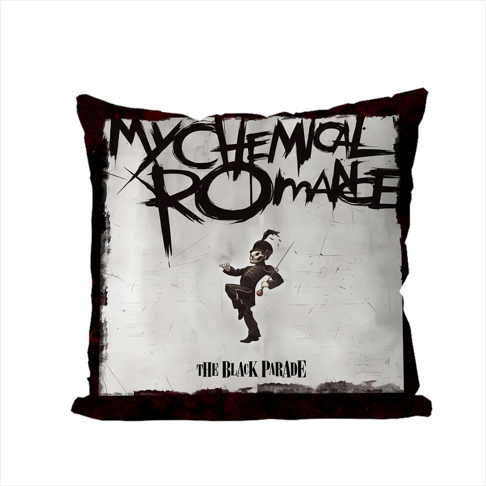 Подушка с принтом группы My Chemical Romance Наволочка для Автомобиля Дивана Декоративная Домашняя Двусторонняя Печать Плюшевая Квадратная Подушка-плед Чехол