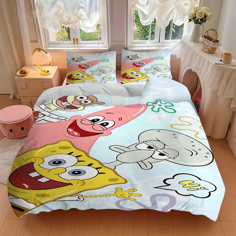 3Pcs Underwater Friends Adventure Bedding Sets For All Sizes New 3D Printed Bed Cover Comforter Duvet Cover Pillowcase Bedroom Decoration
