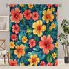2 Pcs Colorful flowers print curtains,suitable for bedroom,living room kitchen decoration,home decoration,window decoration
