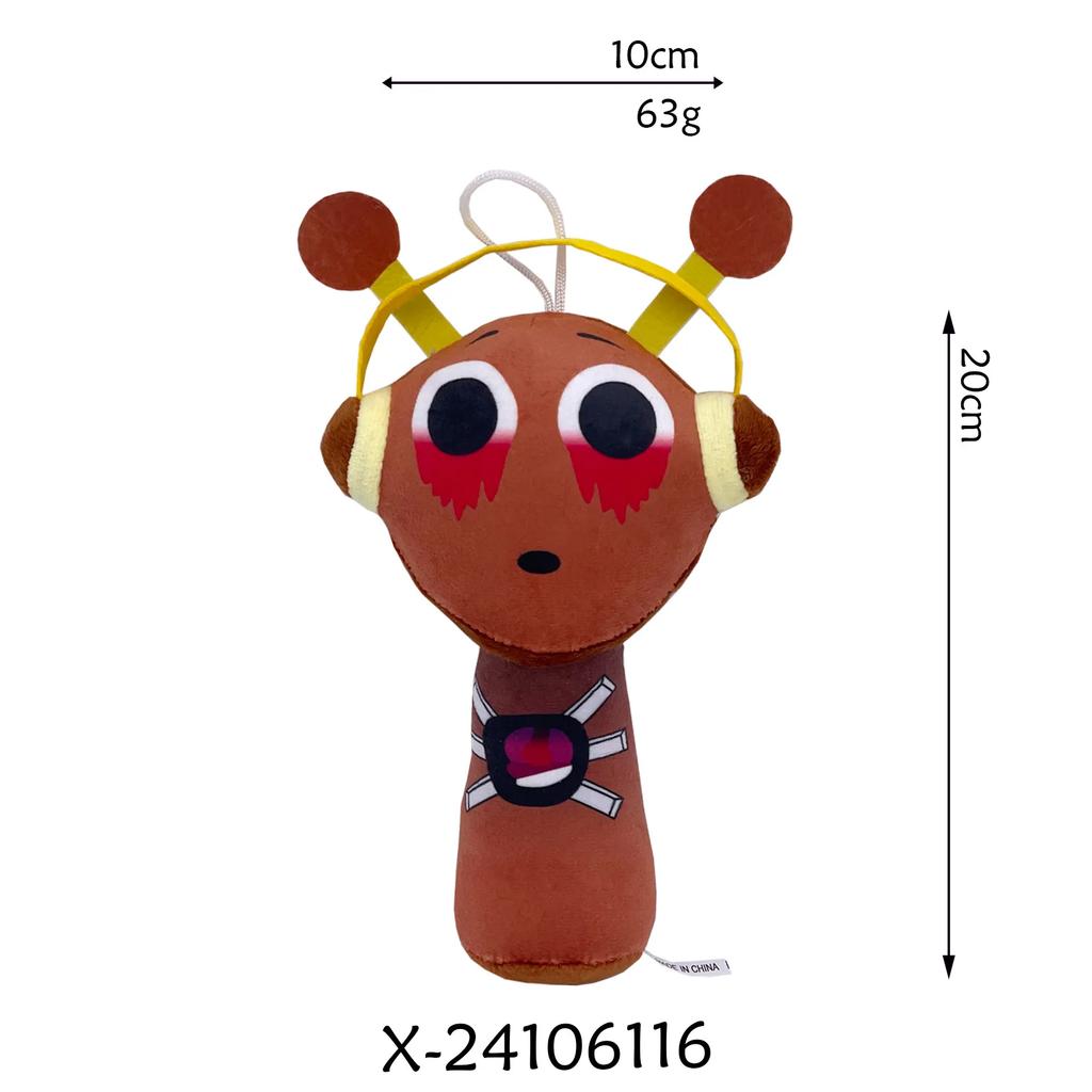 Нетоксичная плюшевая игрушка Sprunki Мистер Фан Компьютерный Спранки Плюшевая игрушка Мягкая игрушка Игры ужасов Мультяшная подушка Набитая кукла Рождество Для подарков на день рождения