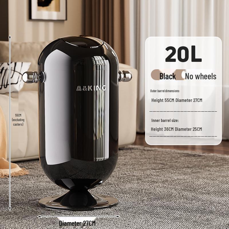 2026 Flip-Top Double Bin Trash Can with Wheels, Lid, for Home, Living Room, Bedroom & Bathroom.