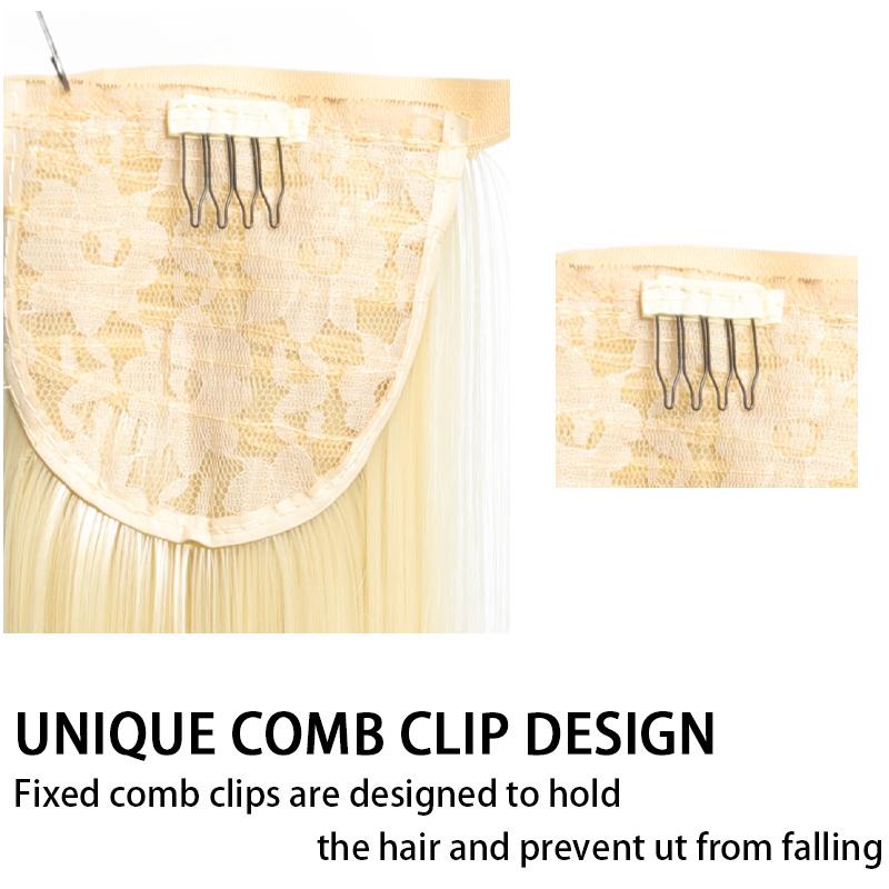 Magic Stick Ponytail Synthetic Wig Long Straight Ponytail Wig Female Wig Heat-resistant for Daily Gatherings