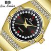 BEE SISTER BS Diamond Watches Woman Famous Brand Unique Gold Female Wristwatches Crystal Small Dial Ladies Watches