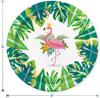 Набор одноразовой посуды «Джунгли Фламинго» с черепаховыми листьями, тарелками, салфетками, чашками, гавайским тропическим декором для свадьбы, дня рождения