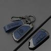 Valve Stems Caps For VOLKSWAGEN VW Fashion Zinc Alloy Leather Car Key Case Cover Shell For VW Volkswagen Golf 8 2020 SEAT Leon M QQ8