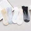 Sheer Nylon Socks for Women Mid-tube Lace Ankle Socks Summer Ultra Thin Breathable Mesh See Through Socks