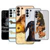 Чехол для телефона с милой мультяшной собакой такса для Samsung Galaxy S22 Pro S21 S20 Ultra FE S10 Lite 5G S10E S9 S8 Plus, мягкий черный чехол