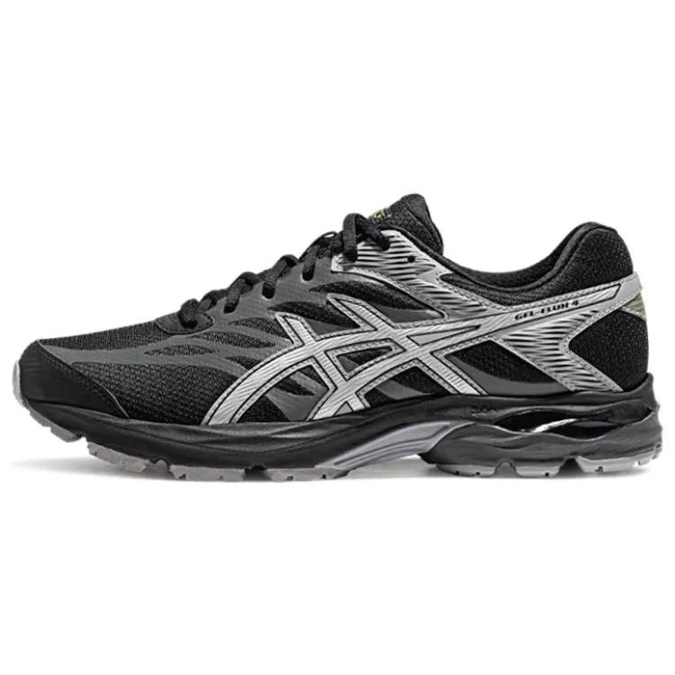 ASICS Gel Flux 4 Comfortable Mesh Abrasion Resistant Low top Running Shoes Men's Black (Unisex) Running Shoes 1011B832 001