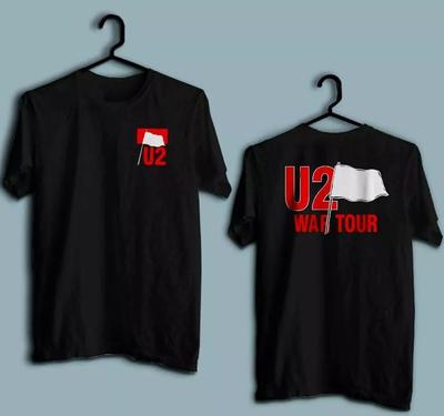 Унисекс черная футболка музыкальной группы U2 War Tour